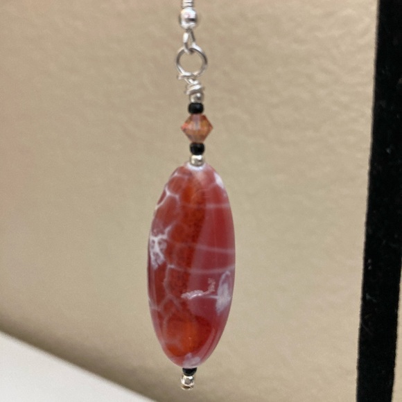 Oval Terra Agate Earrings.... - Picture 6 of 6